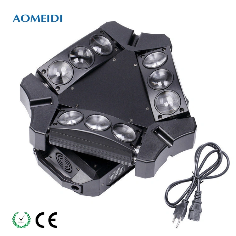 9X10W RGBW 4-in-1 LED Mini Spider Beam Disco Moving Head Lights