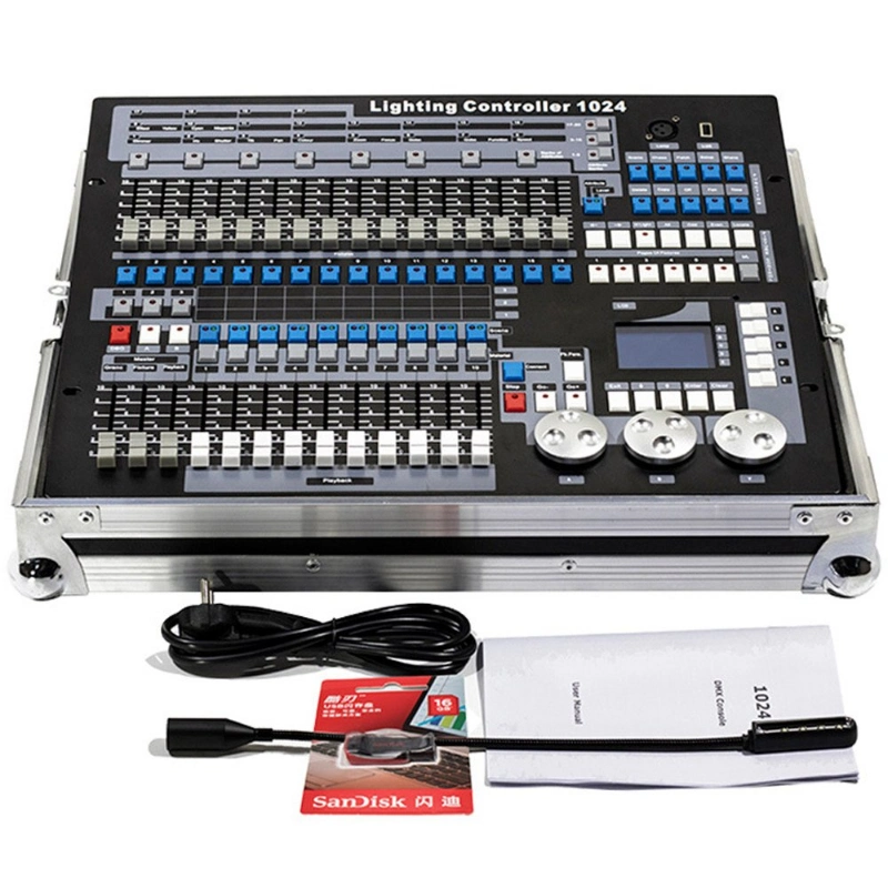 High Quality Flight Case Packing Stage DMX Lighting King Kong 1024 Console Professional Disco Stage Bar DMX Controller