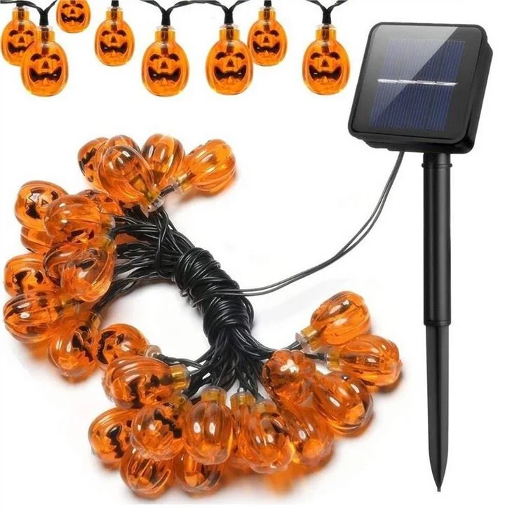 LED Halloween Pumpkin Spider Bat Skull String Light Lamp Home Garden Party Outdoor Halloween Decoration Lantern Light