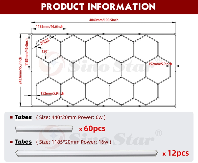 Factory Sell for Car Wash Room Exoprt to Mexico 12 Watt LED Hexagonal Wall Light