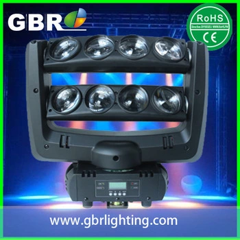 1개의 LED 거미 빛에 대하여 Gbr LED 단계 점화 이동하는 맨 위 광속 8x10W 각 RGBW 4