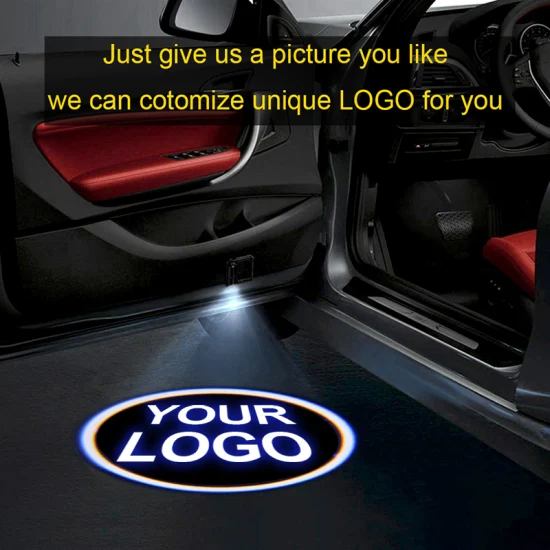 Haizg 뜨거운 판매 자동차 프로젝션 램프 레이저 광 무선 자동차 도어 로고 환영 빛