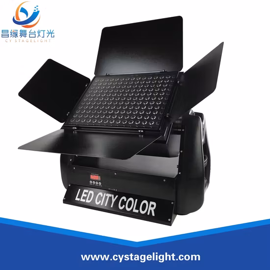 옥외 스카이빔 건물 단계 벽 세척 세탁기 180*3W/9W LED 도시 색깔 빛