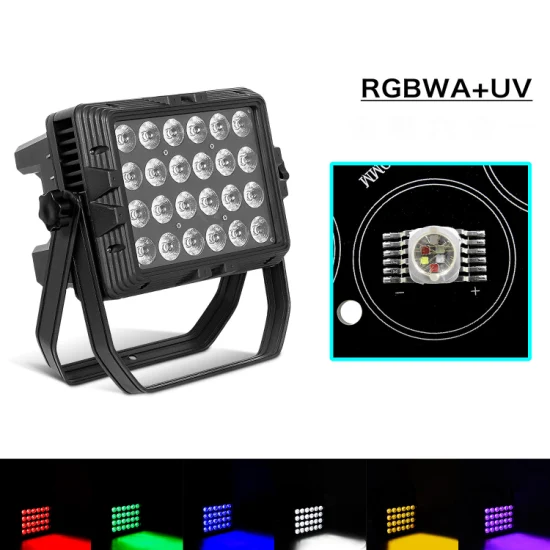 도매 DJ 무대 바 KTV 나이트 클럽 디스코 장비 LED 워시 24PCS 24X15W 5in1 RGBWA IP65 방수 야외 평면 파 캔 벽 세탁기 프로젝터 효과 빛